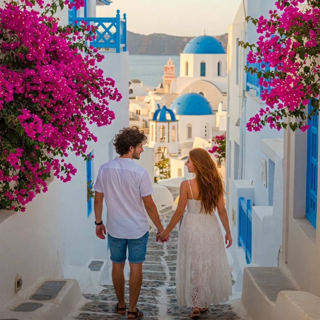 Couple in Oia