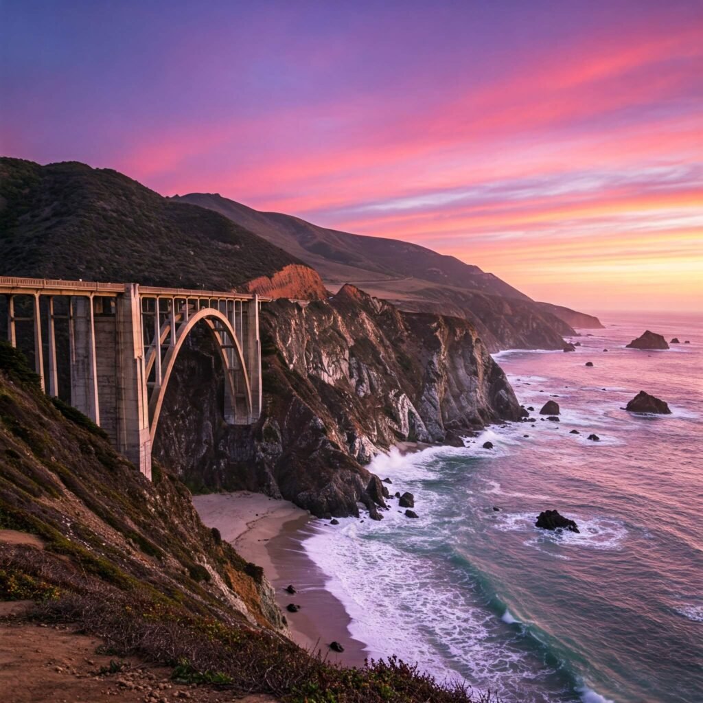 Bixby Bridge sunset
