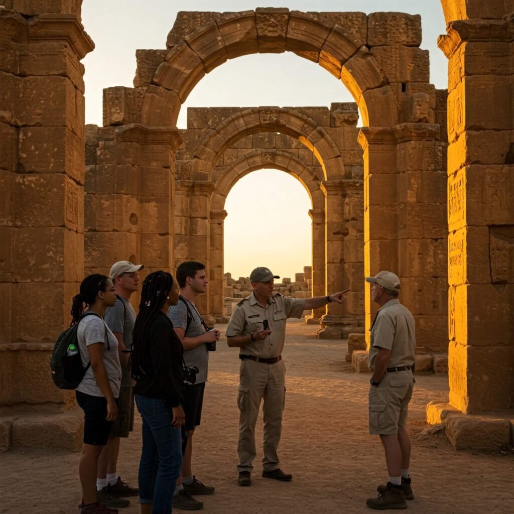 Guided tour of ancient ruins.