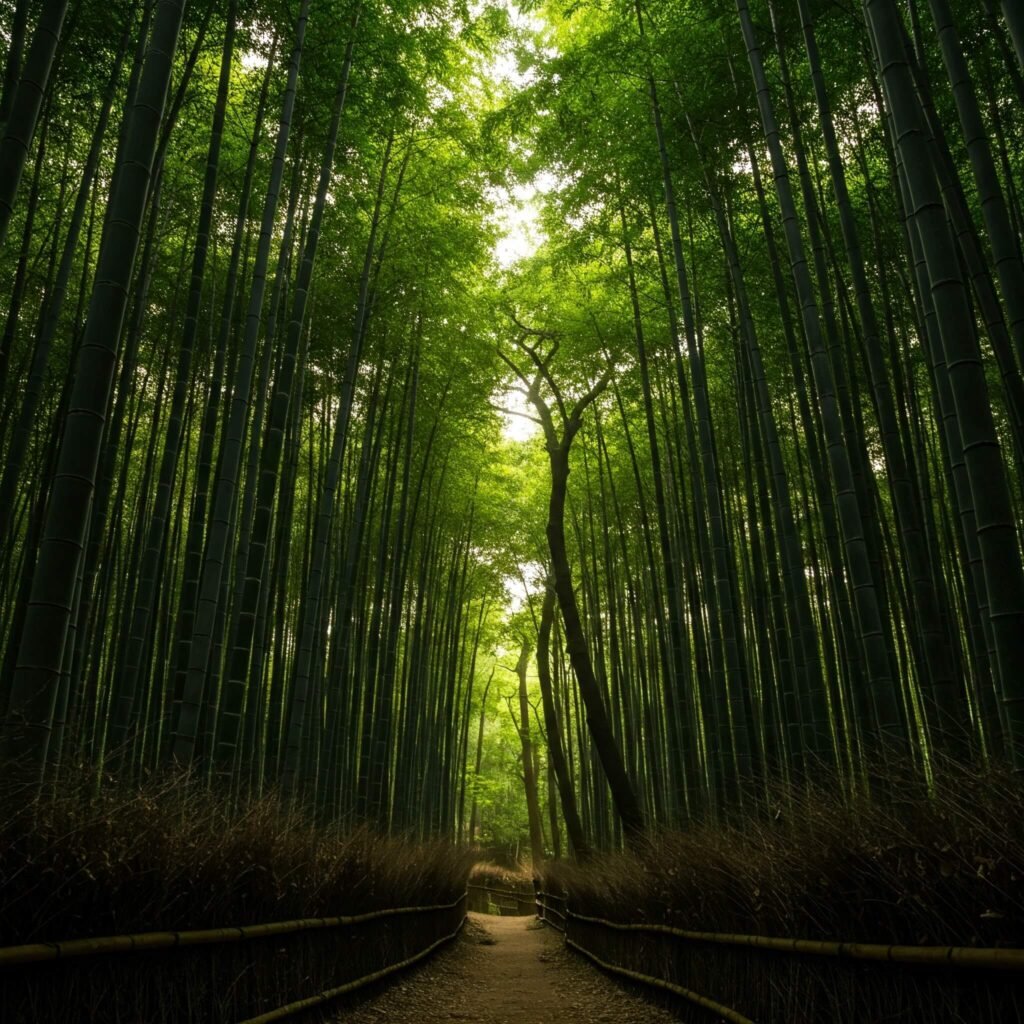 Bamboo Tunnel Sunlight