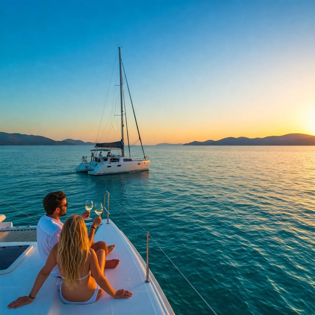 Sunset catamaran cruise