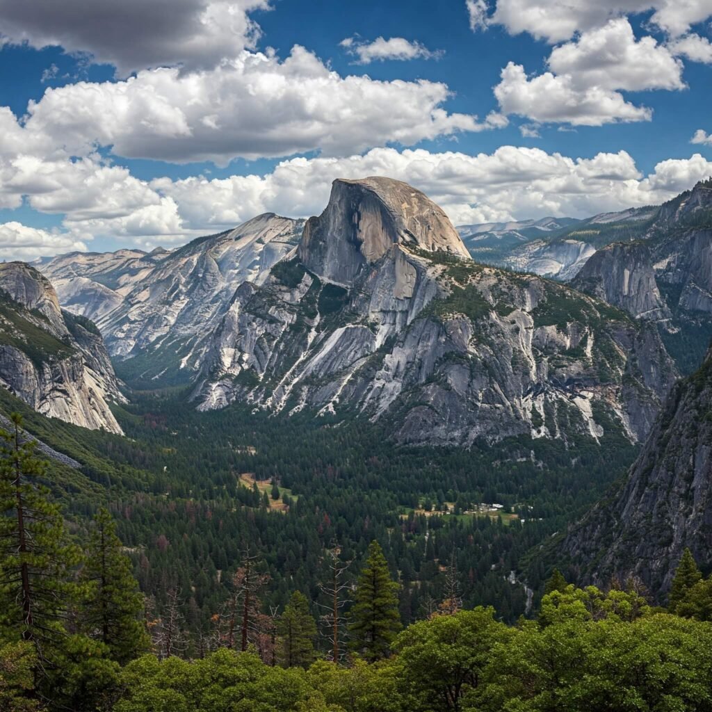 Cathedral Rock overlooking Yosemite Valley.