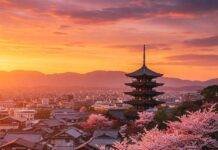 Why Kyoto, Japan Should Be Your Next Bucket List Destination Kyoto Sunset Skyline Cherry Blossoms