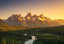 Why National Parks Are the Ultimate Getaway for Nature Lovers Sunrise over mountain river and forest.