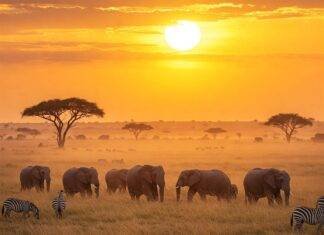 Unforgettable Wildlife Encounters: How to Safely Experience Nature’s Wonders Savanna Sunrise Elephants Zebras