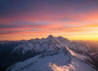 7 Mountain Adventures You Need to Experience Before You Die Sunrise mountain panorama with hiker.