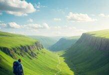 The Ultimate Guide to Hidden Hiking Trails for Adventure Seekers Hiker overlooking lush green valley.