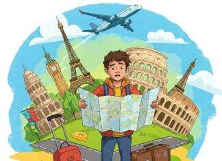 5 Common Travel Planning Mistakes You Should Avoid Lost traveler at confusing crossroads.