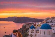 Romantic Getaways in Santorini: The Best Spots for Couples Oia Sunset Embrace