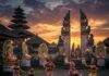 Experience Bali Like a Local: Hidden Gems and Secret Spots Balinese temple ceremony at dusk with dancers and offerings.