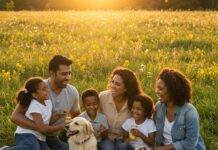 The Best Outdoor Family Activities for Active Families Diverse family laughing at sunny meadow picnic.