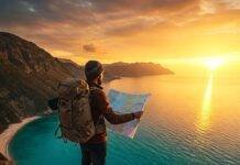 Travel Planning 101: Budget, Book, and Pack Like a Pro Traveler Traveler planning ocean adventure at sunset.