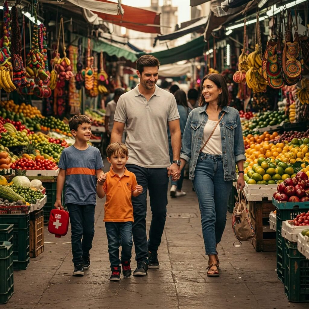 Family at a Market