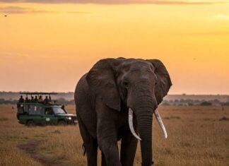 Top 5 Life-Changing Wildlife Encounters You Won’t Want to Miss African elephant savanna sunset safari.