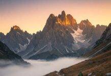 5 Hidden Backpacking Routes to Explore Off the Beaten Path Hiker on misty mountain trail at sunrise