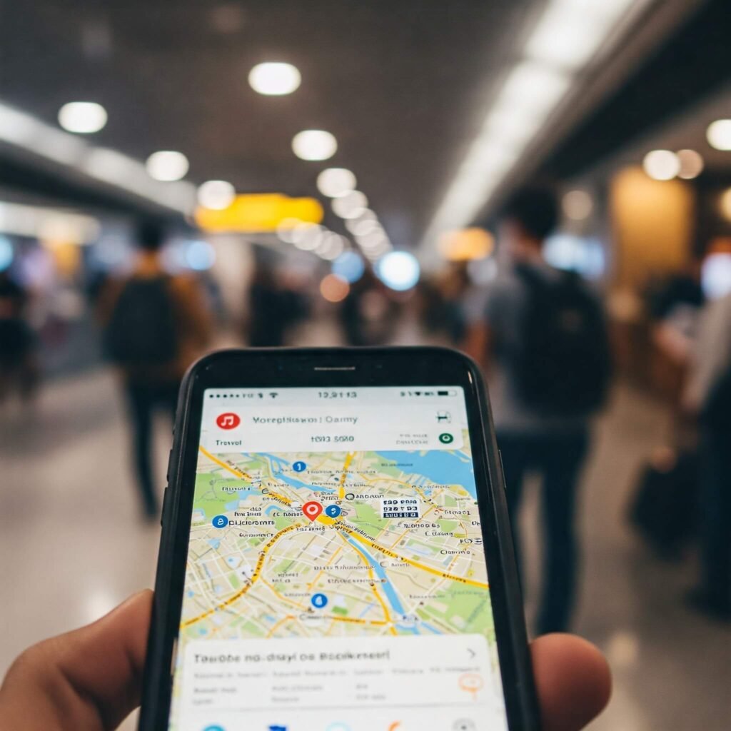 Trip plan phone blurry