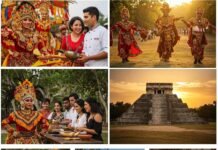 5 Cultural Activities to Experience on Your Next Vacation Vibrant cultural collage: dancers, cooking, ruins, artisans.