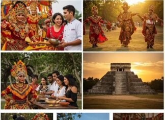 5 Cultural Activities to Experience on Your Next Vacation Vibrant cultural collage: dancers, cooking, ruins, artisans.