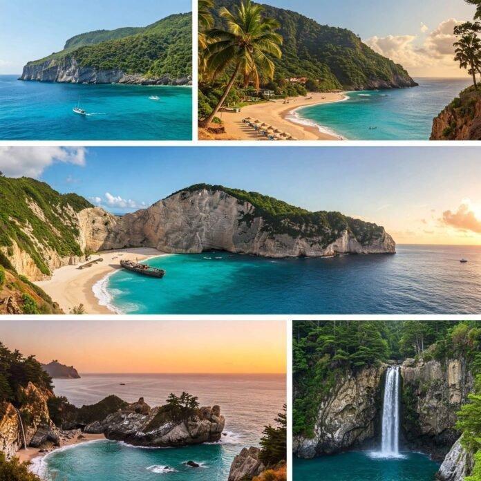 Collage of Five Beaches Collage of Five Beaches