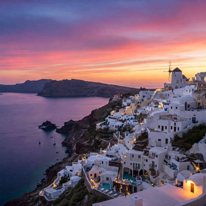 Santorini Sunset Caldera View Santorini Sunset Caldera View