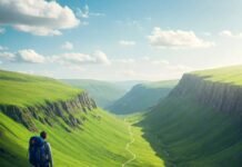 The Ultimate Guide to Hidden Hiking Trails for Adventure Seekers Hiker overlooking lush green valley.