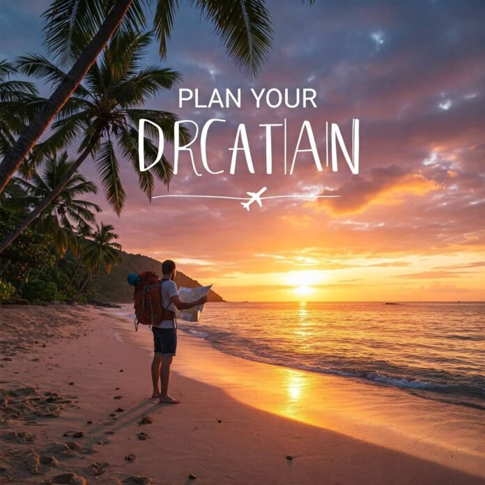 Tropical beach sunset vacation planning Tropical beach sunset vacation planning