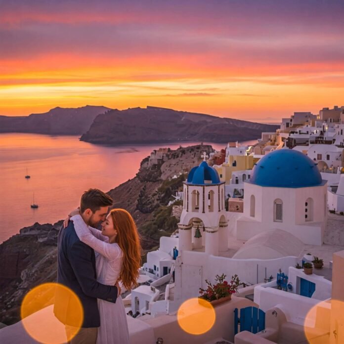 Oia Sunset Embrace Oia Sunset Embrace