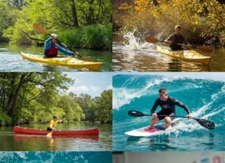 Water Sports for Every Season: Activities You Can Enjoy Year-Round Water sports through seasons: kayaking, surfing, canoeing, swimming.