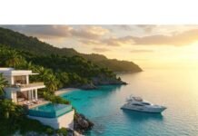 5 Secret Luxury Travel Experiences That Will Blow Your Mind Luxury villa on tropical island at sunset