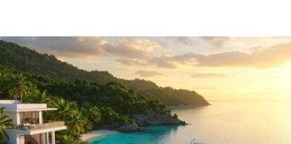 5 Secret Luxury Travel Experiences That Will Blow Your Mind Luxury villa on tropical island at sunset