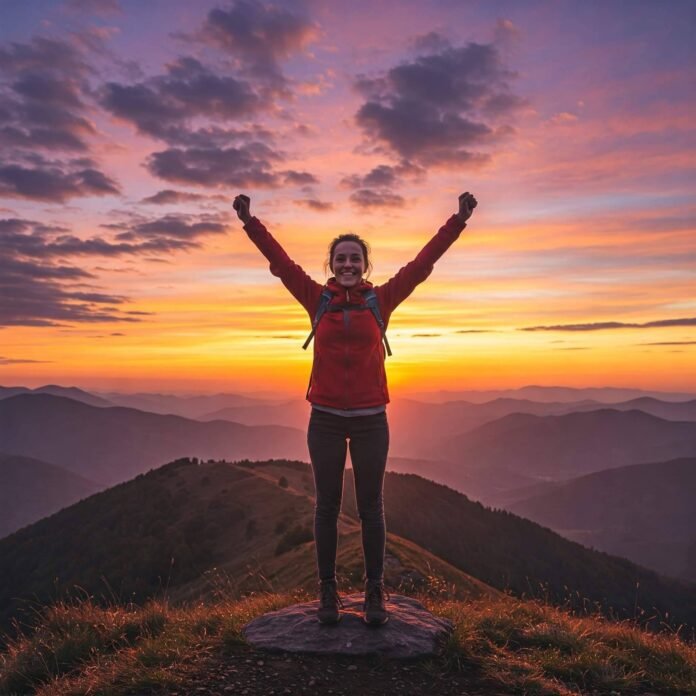 Solo Hiker Sunrise Triumph Solo Hiker Sunrise Triumph