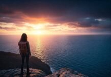 Exploring Solo Activities: The Ultimate Guide for Independent Souls Solo traveler on cliff at sunset over ocean.