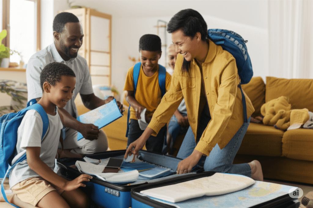 Family Packing Together