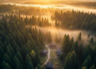 Top Forest Retreats to Reconnect with Nature in 2025 Forest Retreat Sunrise: Cabins in Misty Woods